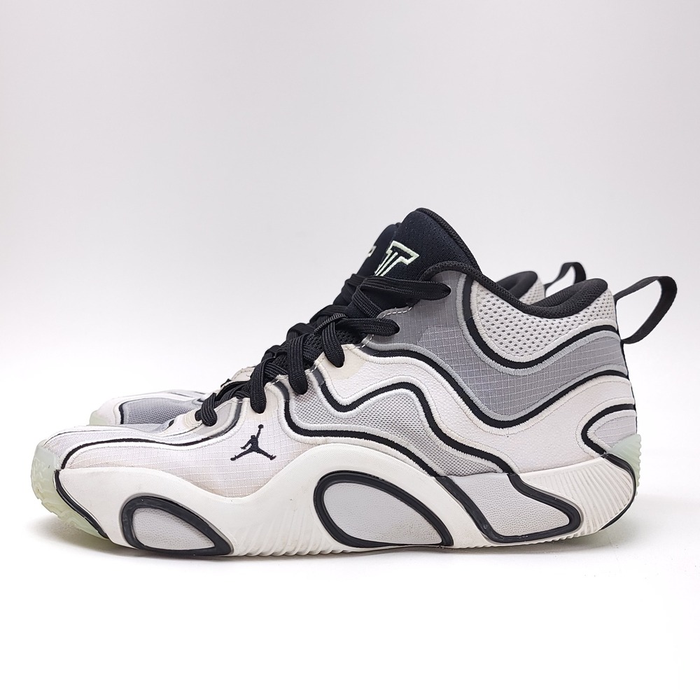 Jordan Tatum 3 ZEN Mens Basketball Shoes White Black FZ6598-001 Size 10‎
